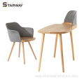 Modern Design Solid Wooden Frame Armchair